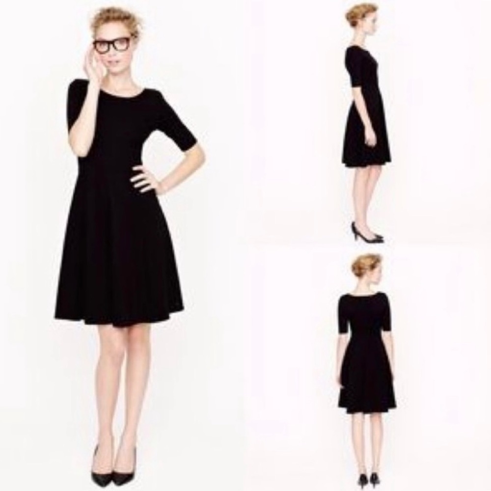 J. Crew Black Flared Ponte Day wear everywhere stretch